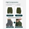 PAVOI ACTIVE Shorts with Pockets | Compressive High Waisted Butt Sculpting 4″ & 6″ Women’s Biker Shorts | HiPerform XXS to 3X(Army)