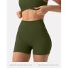 PAVOI ACTIVE Shorts with Pockets | Compressive High Waisted Butt Sculpting 4″ & 6″ Women’s Biker Shorts | HiPerform XXS to 3X(Army)