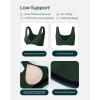 PAVOI ACTIVE Two Ways Twist Sports Bra for Women – Customizable Coverage Convertible Twist Front & Back Workout Bra, FlexFlow(Pine Green)
