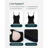 PAVOI ACTIVE Workout One Piece Jumpsuits for Women | Adjustable Straps Low Back Shelf Bra Full-Length Gym Romper | HiPerform(Black)