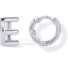 PAVOI 14K Gold Plated 925 Sterling Silver Posts Dainty Initial Huggie Earrings for Women – Gold Huggie Hoop Small Initial Jewelry – Trendy Alphabet Letter Earrings(- E)