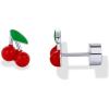 PAVOI 14K Gold Plated 925 Sterling Silver Posts Enamel Flatback Stud Earrings for Women – Colored Chili Pepper Strawberry Peach Cherry Emoji Screwback Earrings – Dainty Helix Cartilage Piercing Jewelry(Cherry)