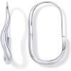 PAVOI 14K Gold Plated 925 Sterling Silver Posts Wavy Infinity Hoops | Lightweight Twisted Earrings | Wave Thin Endless Hoop Earrings for Women(White Gold)