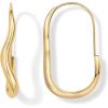 PAVOI 14K Gold Plated 925 Sterling Silver Posts Wavy Infinity Hoops | Lightweight Twisted Earrings | Wave Thin Endless Hoop Earrings for Women(Yellow Gold)