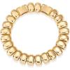PAVOI 14K Gold Plated Chunky Ribbed Texture Bracelet for Women |Gold Statement Jewelry Piece(Yellow Gold)