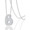PAVOI 14K Gold Plated Cubic Zirconia Bubble Letter Initial Necklaces for Women | Gold Balloon Necklace Letter | Chunky Pendant Necklaces(-B)