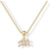 PAVOI 14K Gold Plated Dainty Zodiac Necklace with Charms – Adjustable Chain Gold Charm Zodiac Necklaces for Women – Small Astrology Removable Pendants – Cute Jewelry Gifts(Yellow Gold)