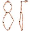 PAVOI 14K Gold Plated Dangle Earrings for Women | Infinity Cute Hanging Hoop Earrings(Rose Gold)