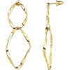 PAVOI 14K Gold Plated Dangle Earrings for Women | Infinity Cute Hanging Hoop Earrings(Yellow Gold)