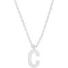PAVOI 14K Gold Plated Initial Necklace | Letter Necklaces for Women(- C)