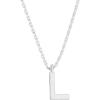 PAVOI 14K Gold Plated Initial Necklace | Letter Necklaces for Women(- L)