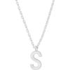 PAVOI 14K Gold Plated Initial Necklace | Letter Necklaces for Women(- S)
