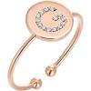 PAVOI 14K Gold Plated Initial Ring Stackable Rings for Women | Fashion Rings(- G)