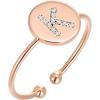 PAVOI 14K Gold Plated Initial Ring Stackable Rings for Women | Fashion Rings(- K)