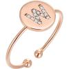 PAVOI 14K Gold Plated Initial Ring Stackable Rings for Women | Fashion Rings(- W)