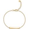 PAVOI 14K Gold Plated Lightweight Chain Bracelet | Curb Link and Cable Chain Bracelets for Women(Yellow Gold)