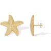 PAVOI 14K Gold Plated Starfish Statement Stud Earrings for Women | Trendy Jewelry Alluring Ocean-Themed Dangling Earrings(Yellow Gold)
