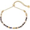 PAVOI 14K Yellow Gold Plated Gemstone Beaded Bracelets for Women – Adjustable Slider Dainty Pearl Bracelet – Boho Festival Pearls, Labradorite, Sodalite, Red Jade, Amazonite Beads – Gold Jewelry Gifts(Sodalite)
