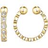 PAVOI 925 Sterling Silver 14K Gold Plated Cubic Zirconia Sparkling Round Huggie Ear Cuff Gold Earrings for Women | Clip On Cartilage(Yellow Gold)