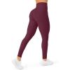 PAVOI ACTIVE Buttery Soft Workout Leggings for Women – High Waisted No Front Seam Gym Leggings Yoga Pants – FlexFlow(Bordeaux)