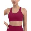 PAVOI ACTIVE Racerback Supportive Sports Bras for Women – High Support Scoop Neck Gym Workout Bra Removable Pads – HiPerform(Berry)
