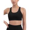 PAVOI ACTIVE Racerback Supportive Sports Bras for Women – High Support Scoop Neck Gym Workout Bra Removable Pads – HiPerform(Black)