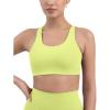 PAVOI ACTIVE Racerback Supportive Sports Bras for Women – High Support Scoop Neck Gym Workout Bra Removable Pads – HiPerform(Citron)