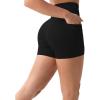 PAVOI ACTIVE Shorts with Pockets | Compressive High Waisted Butt Sculpting 4″ & 6″ Women’s Biker Shorts | HiPerform XXS to 3X(Black)