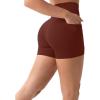 PAVOI ACTIVE Shorts with Pockets | Compressive High Waisted Butt Sculpting 4″ & 6″ Women’s Biker Shorts | HiPerform XXS to 3X(Chocolate)