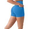 PAVOI ACTIVE Shorts with Pockets | Compressive High Waisted Butt Sculpting 4″ & 6″ Women’s Biker Shorts | HiPerform XXS to 3X(Royal Blue)