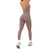 PAVOI ACTIVE Workout One Piece Jumpsuits for Women | Adjustable Straps Low Back Shelf Bra Full-Length Gym Romper | HiPerform(Teak)