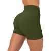 PAVOI ACTIVE Yoga Shorts for Women High Waisted Gym Shorts Buttery Soft Biker Workout Shorts 4″ & 6″ Compression Fit(Army)