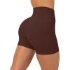 PAVOI ACTIVE Yoga Shorts for Women High Waisted Gym Shorts Buttery Soft Biker Workout Shorts 4″ & 6″ Compression Fit(Cocoa)