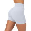 PAVOI ACTIVE Yoga Shorts for Women High Waisted Gym Shorts Buttery Soft Biker Workout Shorts 4″ & 6″ Compression Fit(Silver)