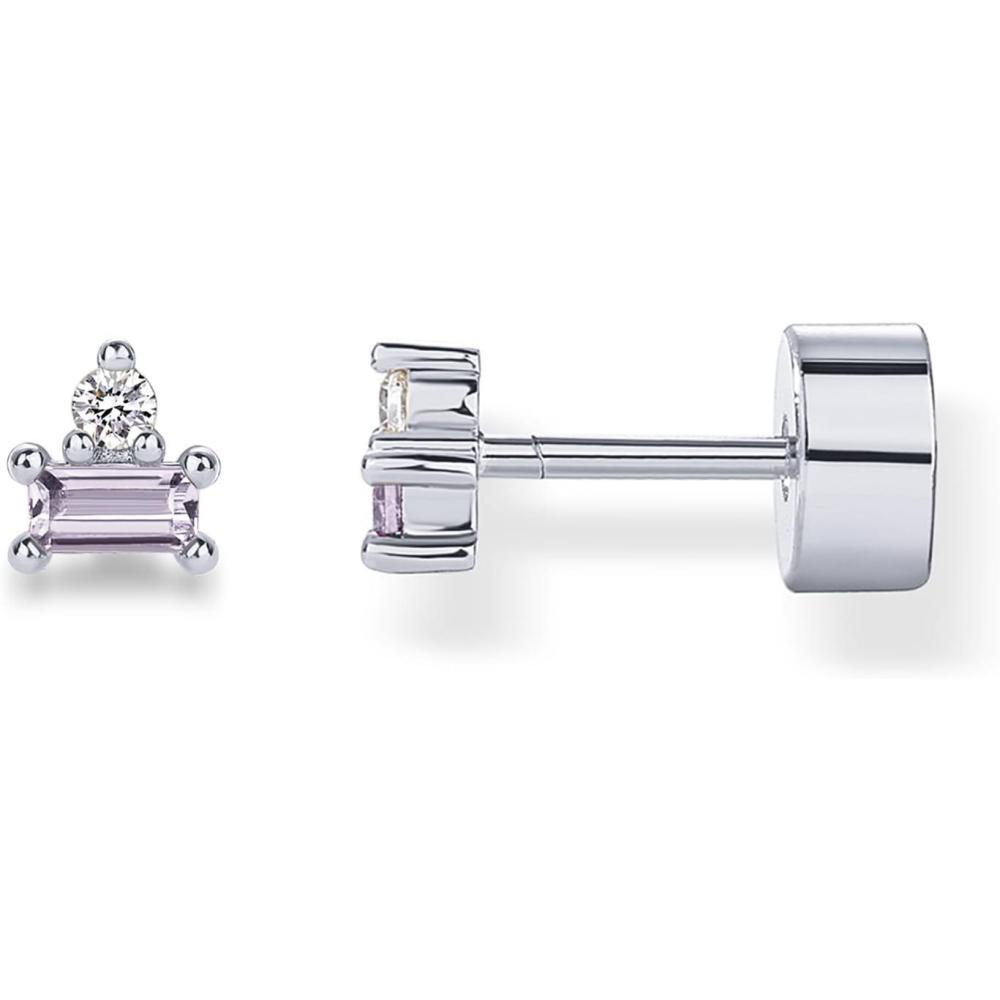 imagePAVOI 14K Gold Plated Sterling Silver Posts Colored Birthstone Flatback Stud Earrings for Women  Gemstone Cubic Zirconia Screwback Earrings  Dainty Helix Cartilage Piercing JewelryJune  Alexandrite