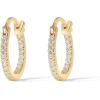 PAVOI 14K Gold Plated 925 Sterling Silver Post Cubic Zirconia Hoop Earrings 30/15mm(Yellow Gold)