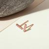 PAVOI 14K Gold Plated 925 Sterling Silver Stud Earrings for Women | Dainty Geometrical Bar Triangle Heart Earrings(Rose Gold)