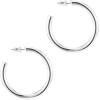 PAVOI 14K Gold Plated Hoop Earrings For Women – 3.5mm Thick Infinity Gold Hoops Women Earrings – Plated Loop – Lightweight Set(White Gold)