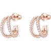 PAVOI 14K Gold Plated Split Huggie Hoop Earrings for Women – 925 Sterling Silver Posts Dainty Multi Hoop Huggie Earrings – Trendy Gold Jewelry(Rose Gold)