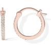 PAVOI 14K Gold Plated 925 Sterling Silver Post Cubic Zirconia Hoop Earrings 30/15mm(Rose Gold)