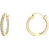 PAVOI 14K Gold Plated 925 Sterling Silver Post Cubic Zirconia Hoop Earrings 30/15mm(Yellow Gold)