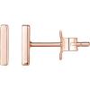 PAVOI 14K Gold Plated Sterling Silver Bar, Dot, Heart, Triangle, Star, Cat | Dainty Earrings for Women(Rose Gold)