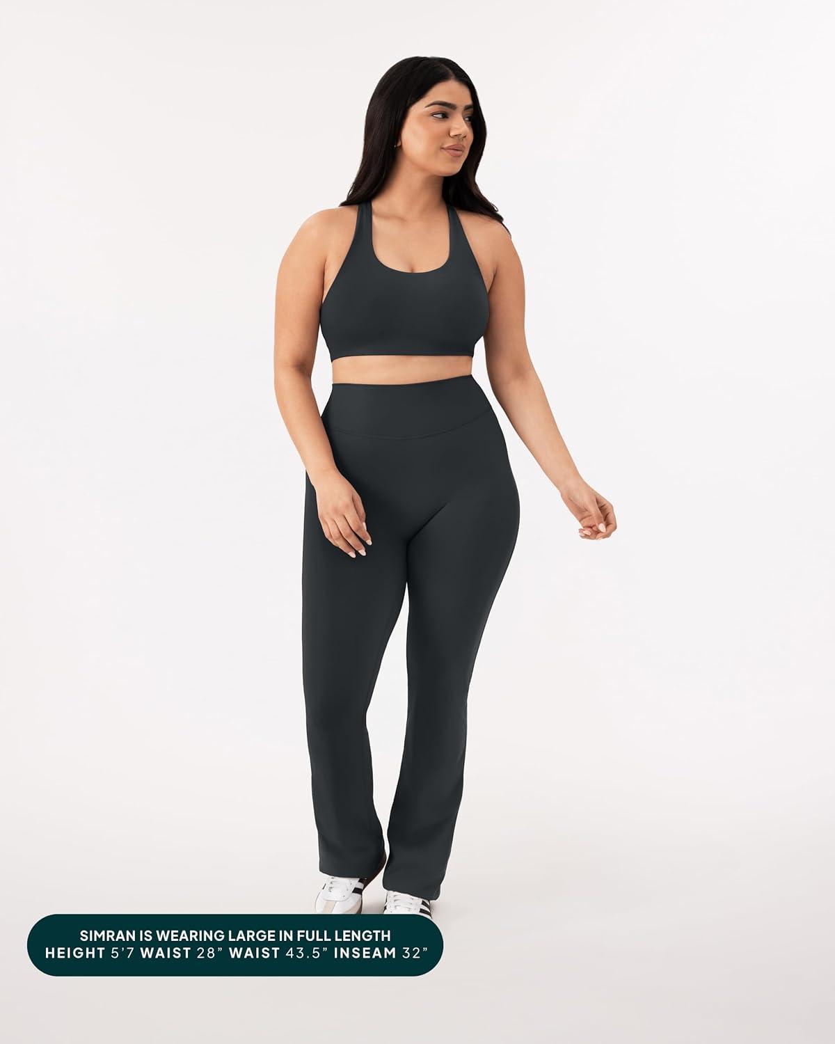 imagePAVOI ACTIVE High Waisted Flare Leggings for Women Buttery Soft Bell Bottom Workout Flared Wide Leg Yoga Pants FlexFlowSlate