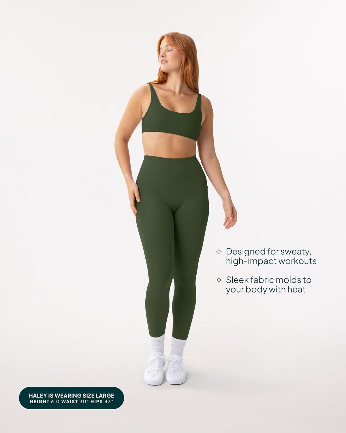 imagePAVOI ACTIVE Leggings with Pockets Compressive High Waisted Butt Sculpting Womens Full Length Workout Pants HiPerformArmy