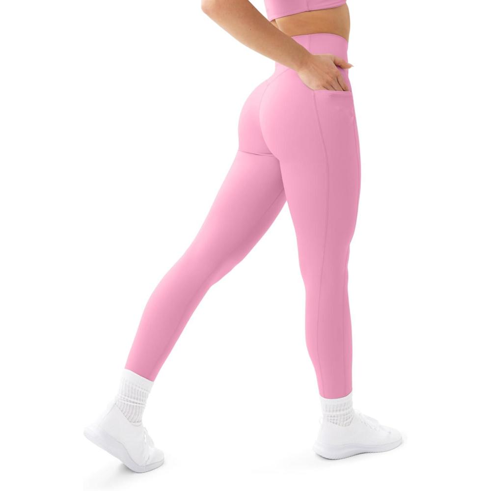 imagePAVOI ACTIVE Leggings with Pockets Compressive High Waisted Butt Sculpting Womens Full Length Workout Pants HiPerformPetal