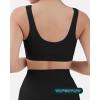 PAVOI ACTIVE Buttery Soft Sports Bras for Women – High Support Low Scoop Neck U Back Padded Yoga Gym Workout Bra – FlexFlow(Black)