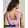 PAVOI ACTIVE Buttery Soft Sports Bras for Women – High Support Low Scoop Neck U Back Padded Yoga Gym Workout Bra – FlexFlow(Lilac)