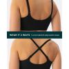 PAVOI ACTIVE Cross-Over Sports Bra for Women – Low Support Adjustable Cami Straps Cross Front Workout Yoga Bras – FlexFlow(Black)
