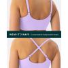 PAVOI ACTIVE Cross-Over Sports Bra for Women – Low Support Adjustable Cami Straps Cross Front Workout Yoga Bras – FlexFlow(Lilac)