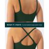 PAVOI ACTIVE Cross-Over Sports Bra for Women – Low Support Adjustable Cami Straps Cross Front Workout Yoga Bras – FlexFlow(Pine Green)